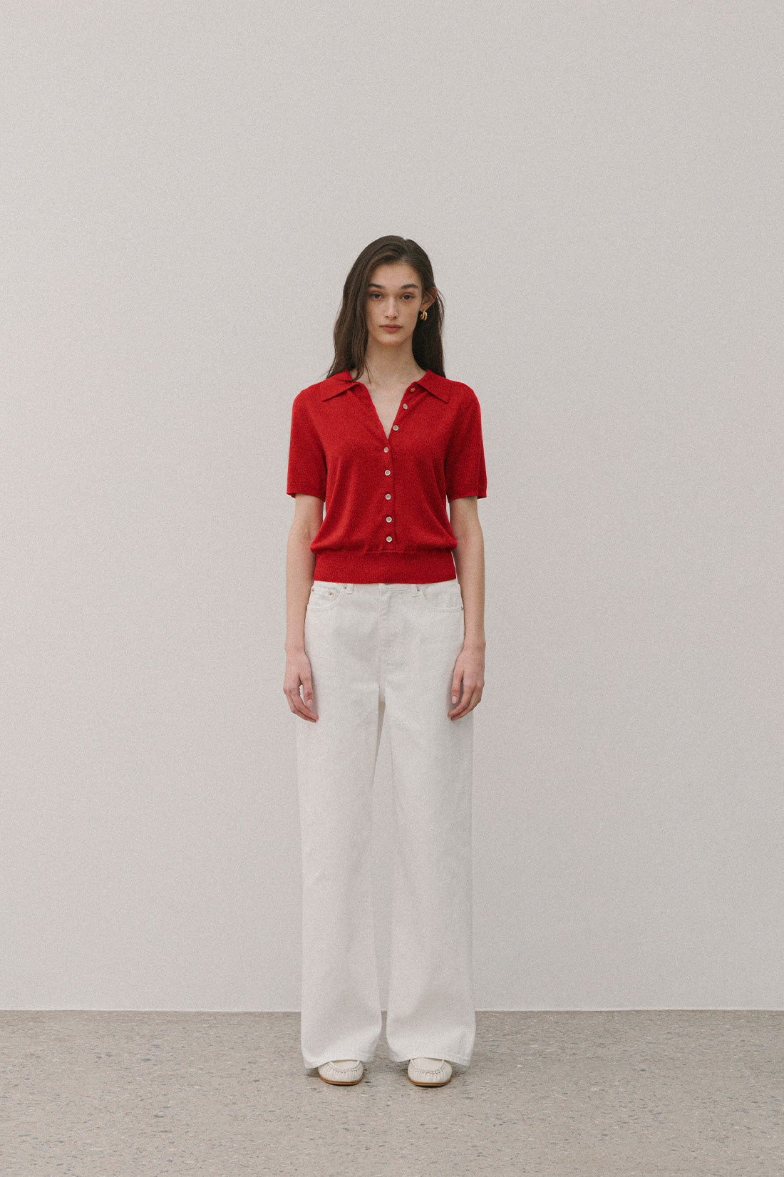 【ELBORN】Darby Silk Collar Knit