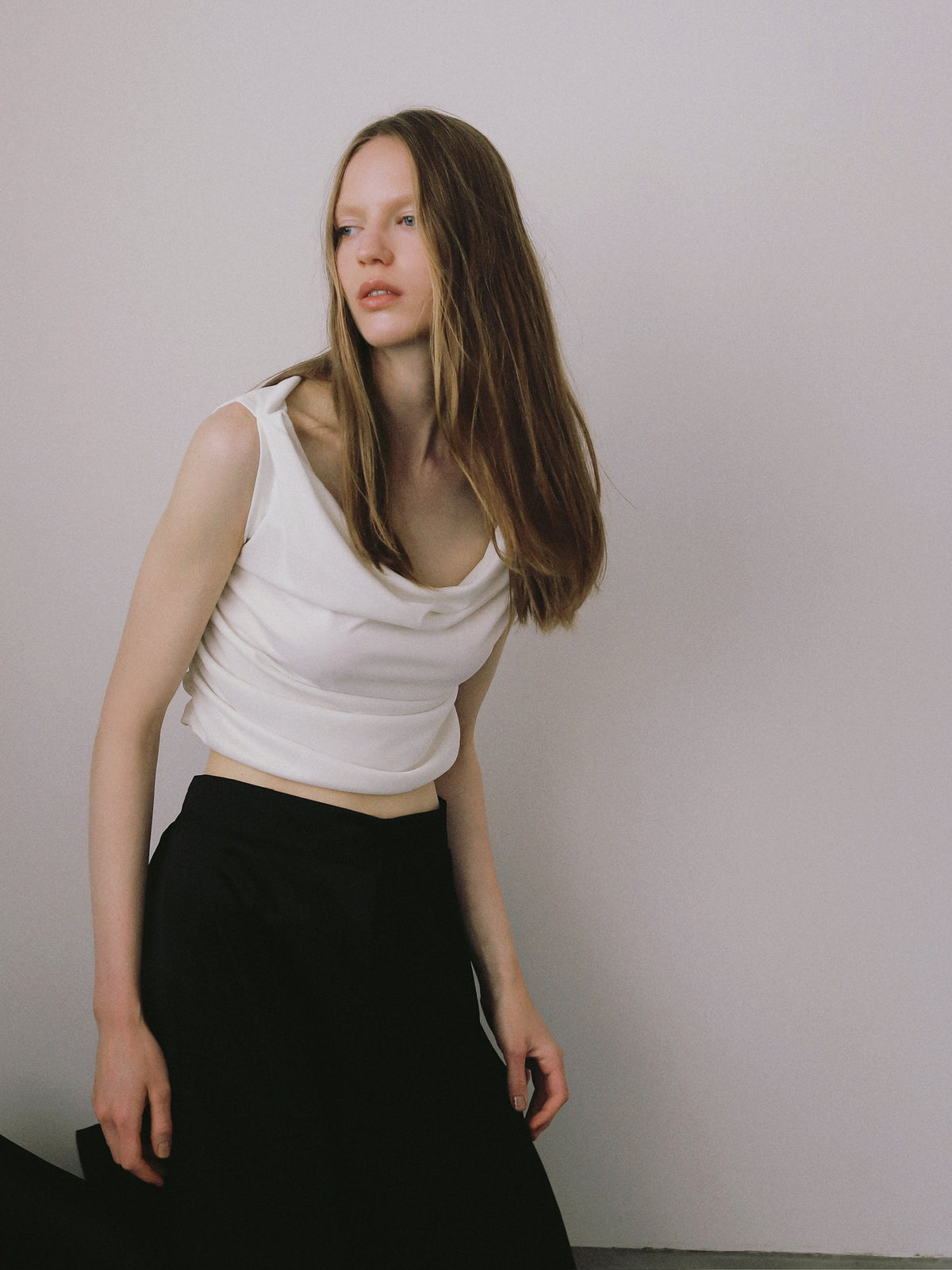 Fluid Draped Neck Top