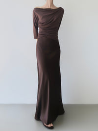 satin bias maxi skirt