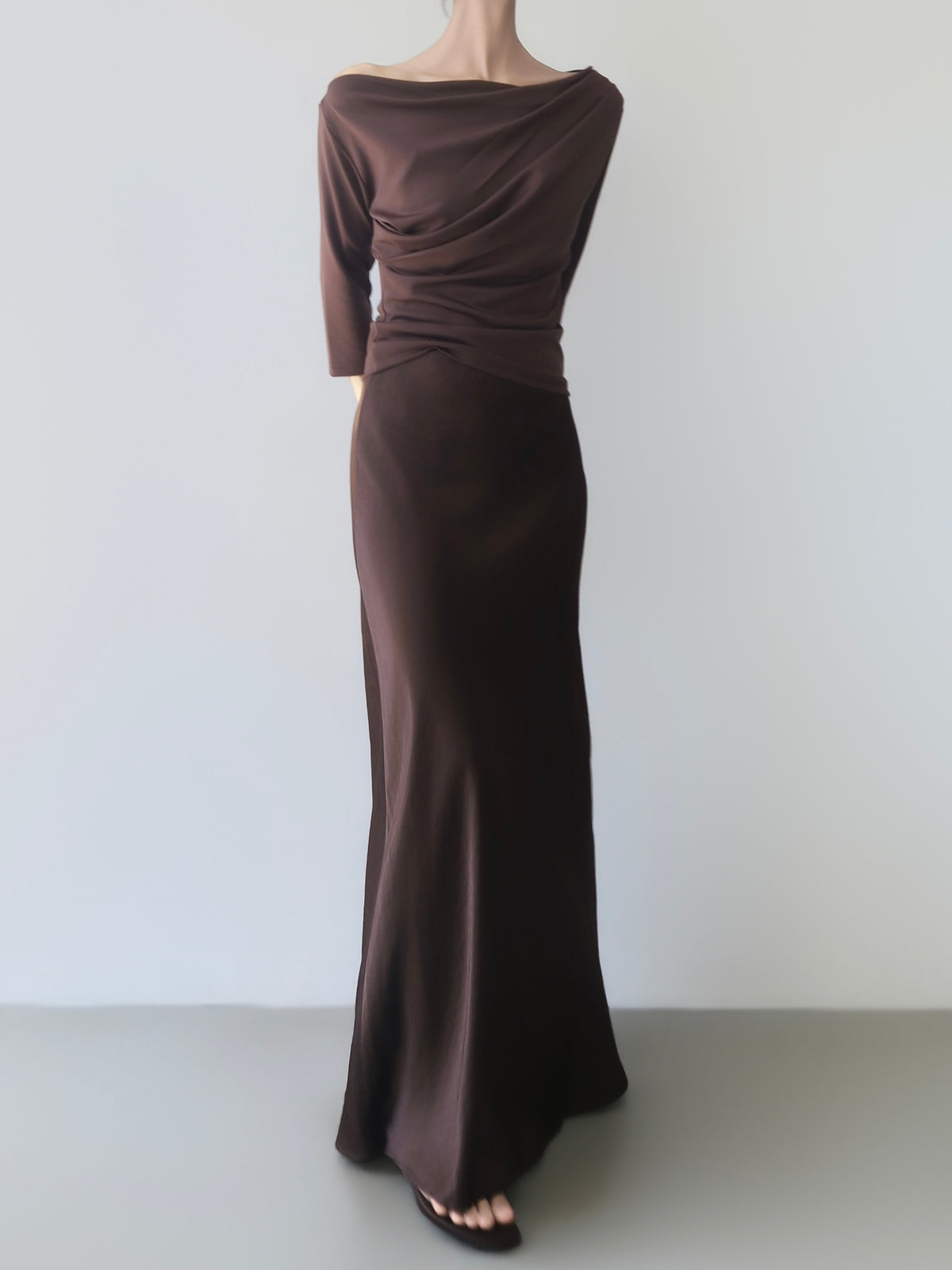 satin bias maxi skirt
