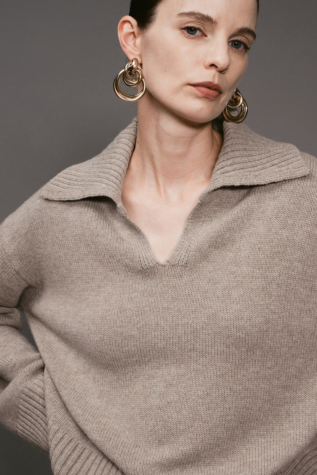 【ELBORN】Vaerin Wool Cashmere Collar Knit