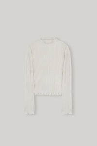 【ELBORN】Melissa High-neck Pleats Top