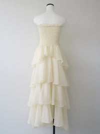 【célon】frilly tiered dress
