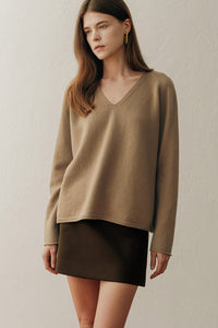 【ELBORN】Rona Wool V-neck Knit Top