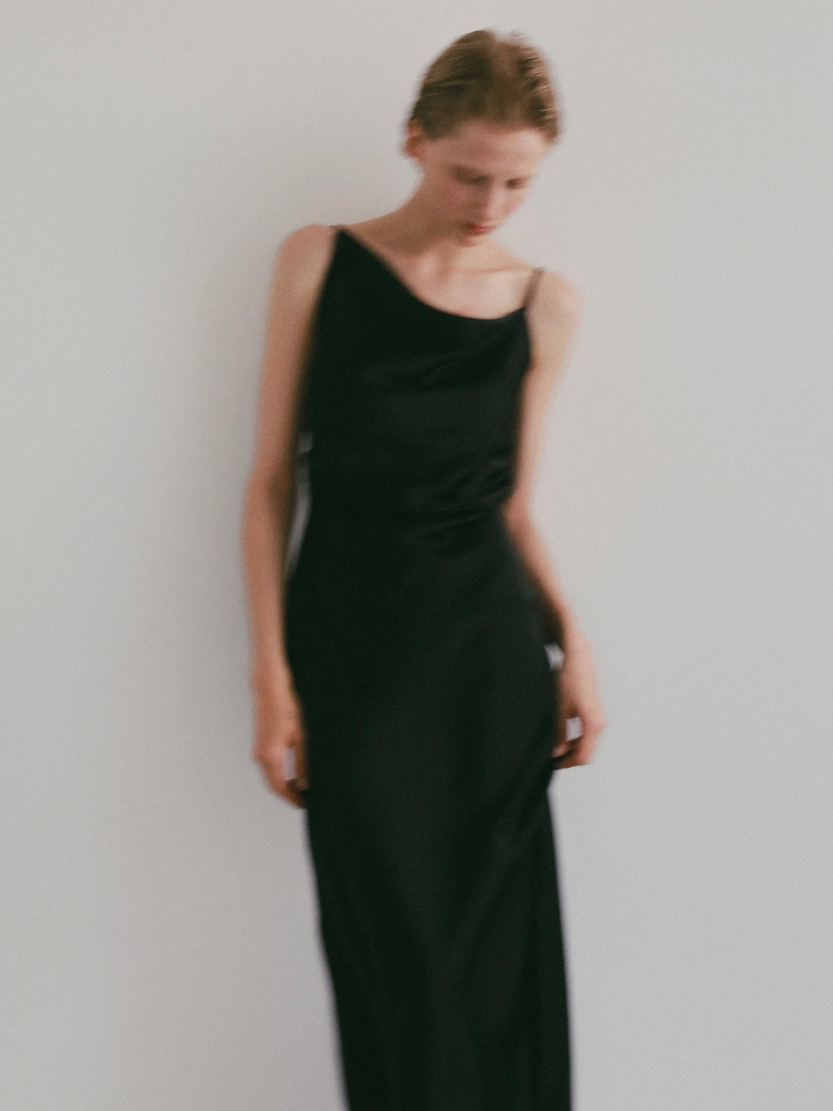 【célon】asymmetry drape cami dress