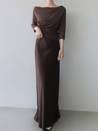 satin bias maxi skirt