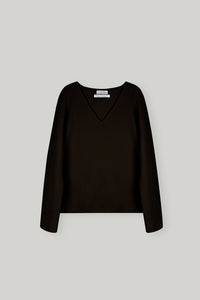 【ELBORN】Rona Wool V-neck Knit Top