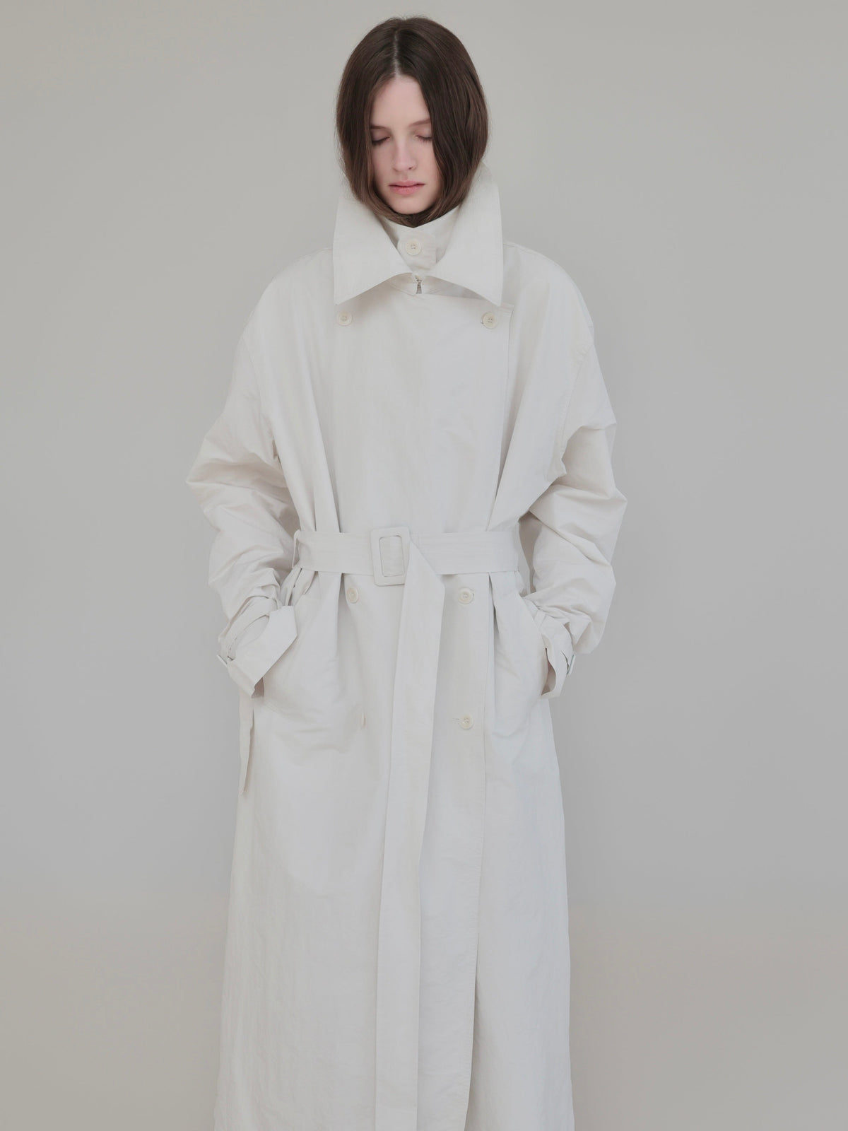 【AMOMMA】DOUBLE COLLAR TRENCH COAT
