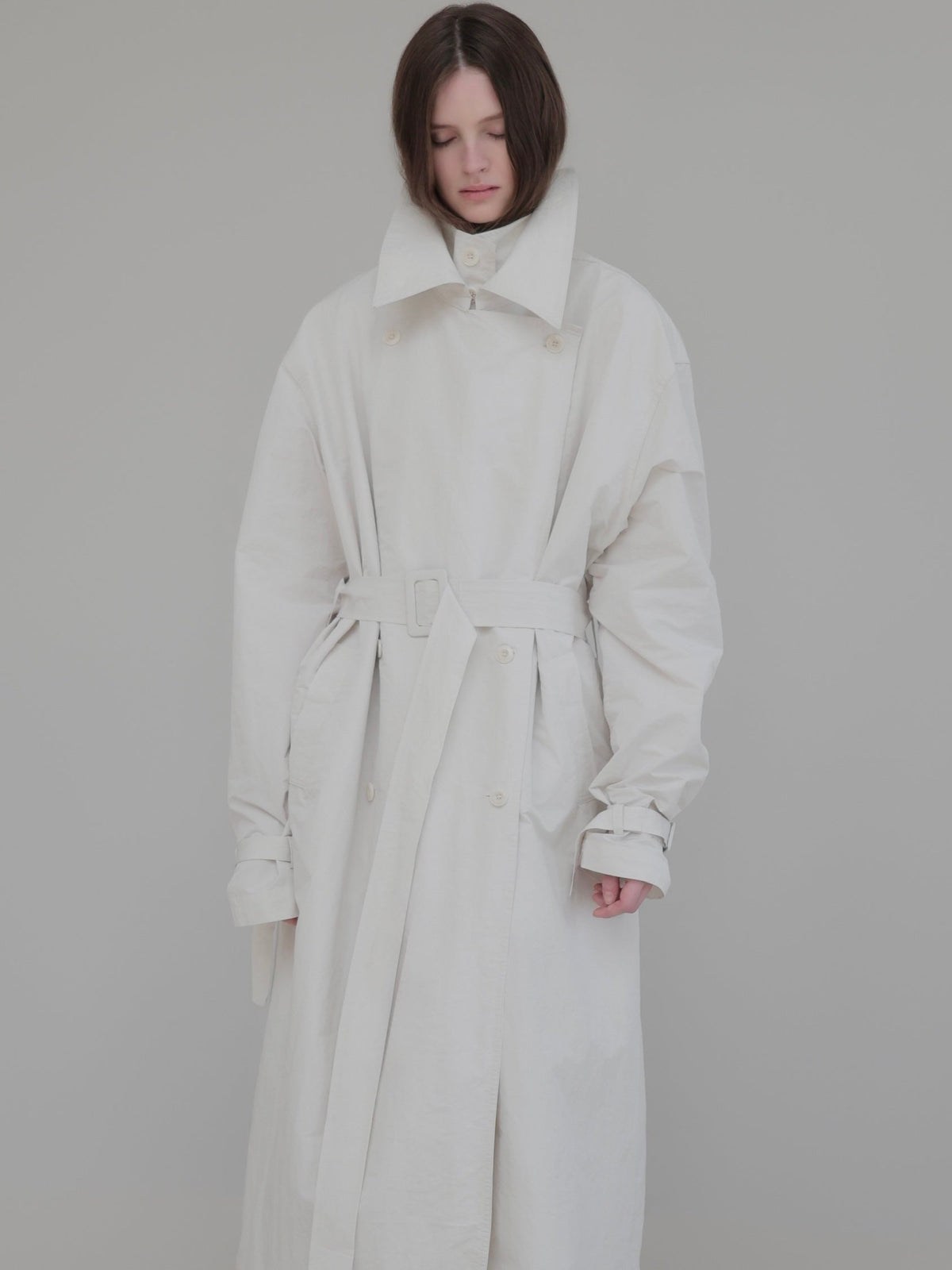 【AMOMMA】DOUBLE COLLAR TRENCH COAT