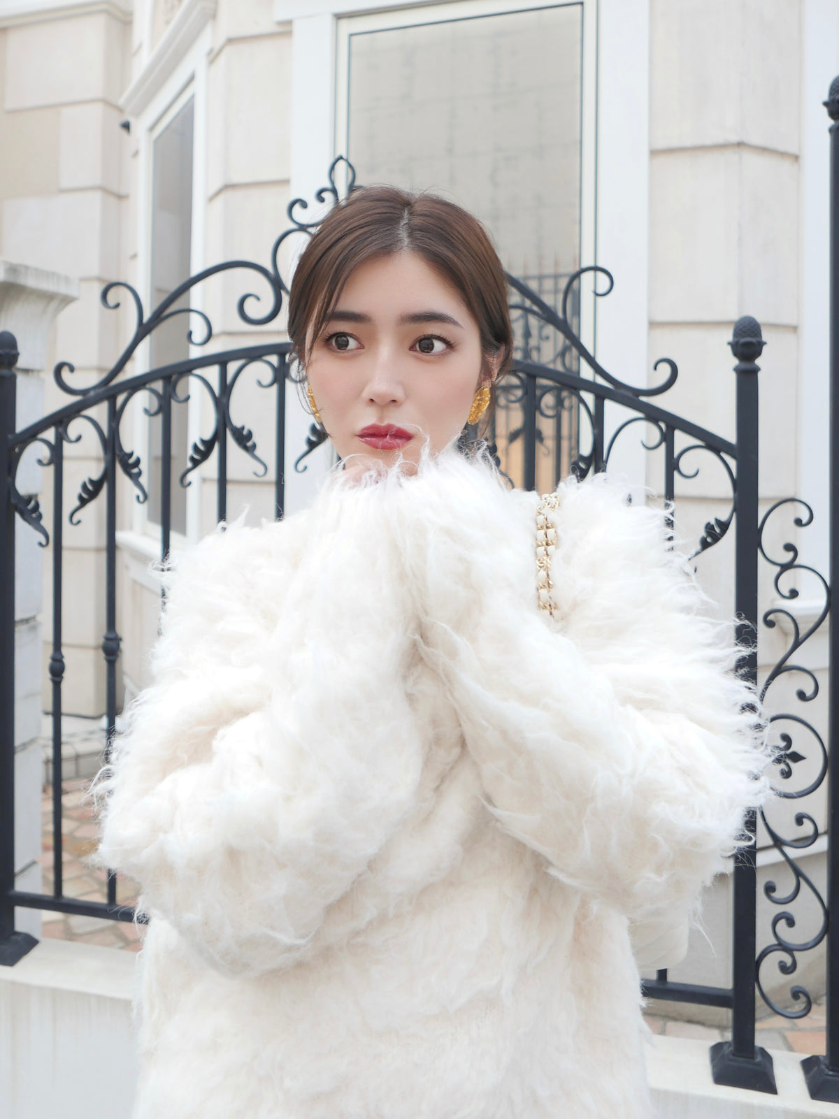 【célon】Poodle Shaggy Knit