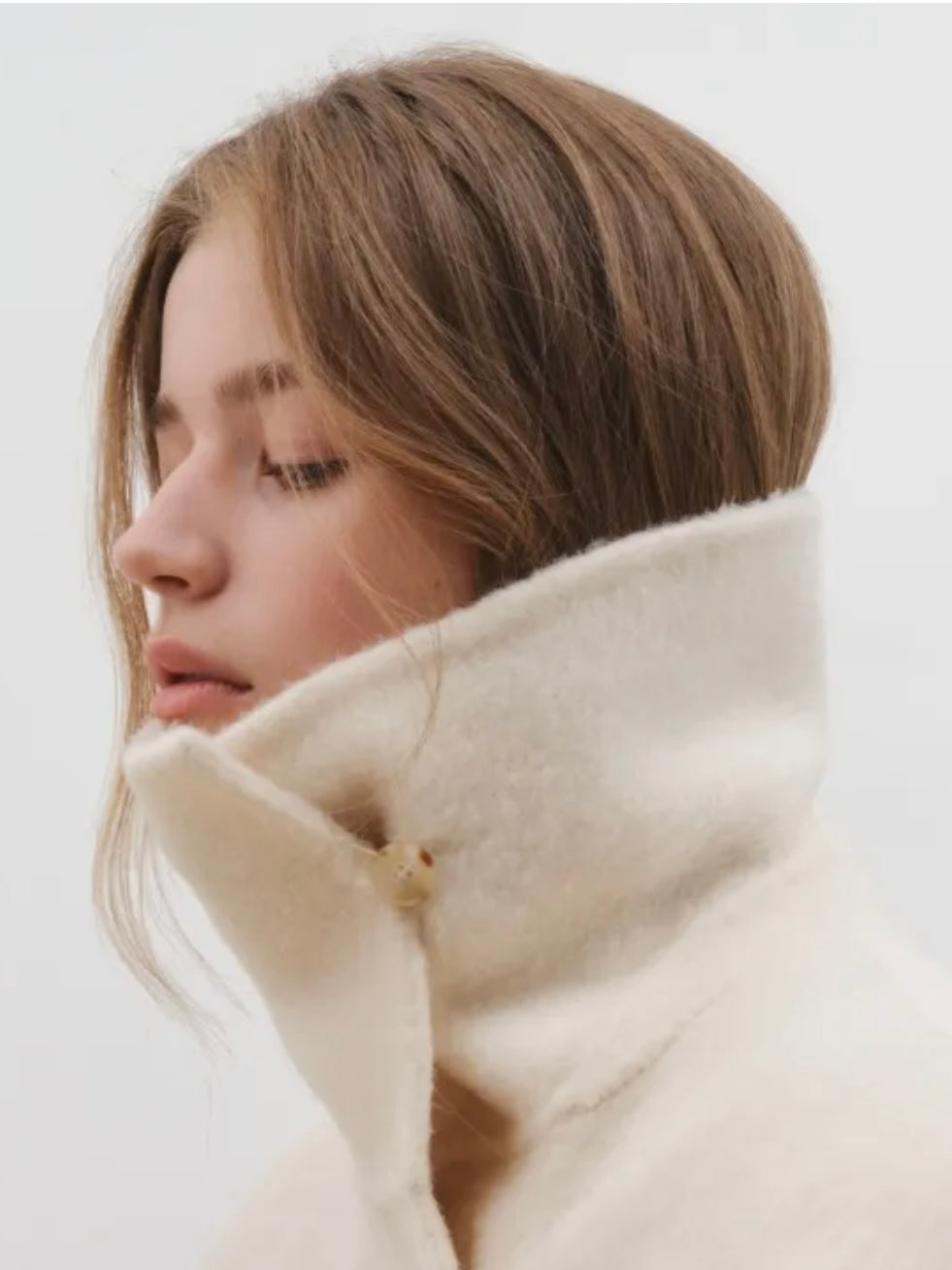 【KUMÉ】Handmade Suri Alpaca Merino Wool Half Coat
