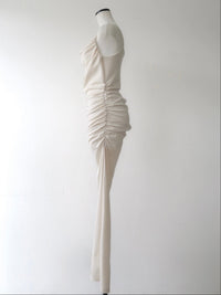 sleek draped maxi dress
