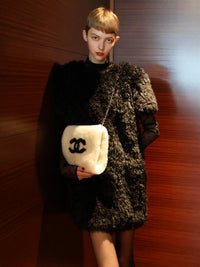 【AMOMMA】CANDY MINI FUR DRESS