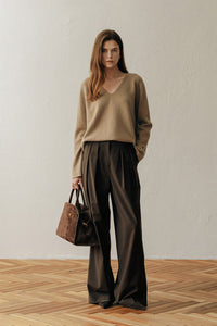 【ELBORN】Rona Wool V-neck Knit Top