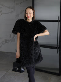 【AMOMMA】CANDY MINI FUR DRESS