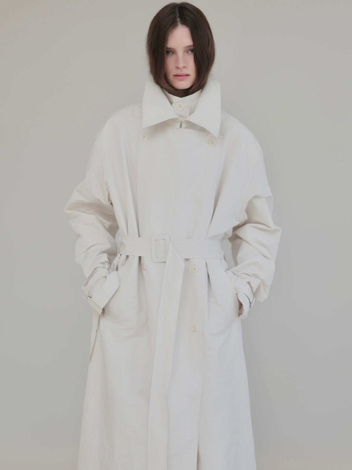 【AMOMMA】DOUBLE COLLAR TRENCH COAT