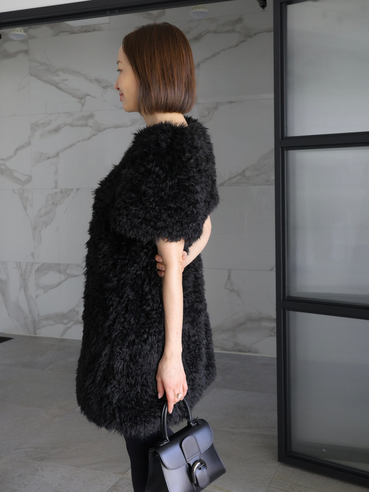 【AMOMMA】CANDY MINI FUR DRESS