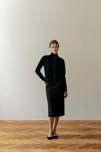 【ELBORN】Becca Wool Midi Skirt