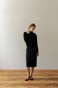 【ELBORN】Becca Wool Midi Skirt