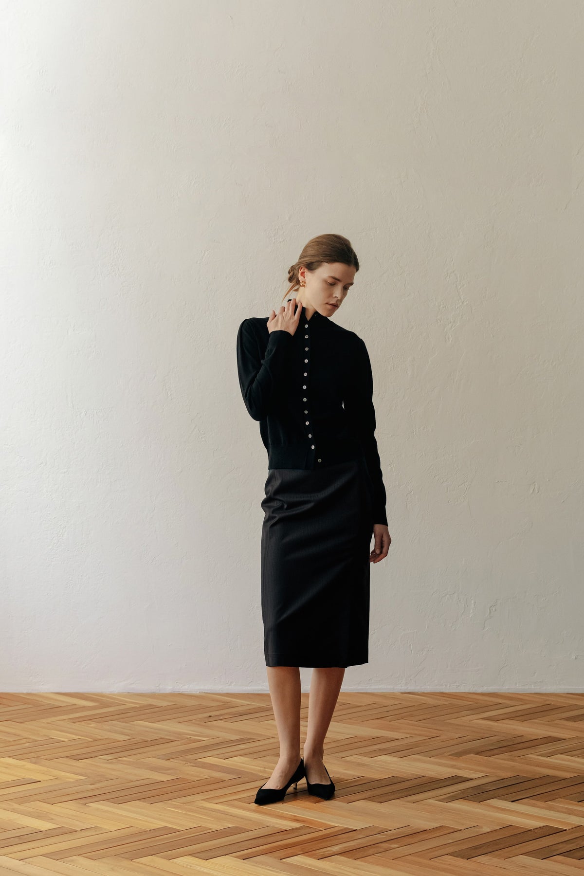 【ELBORN】Becca Wool Midi Skirt