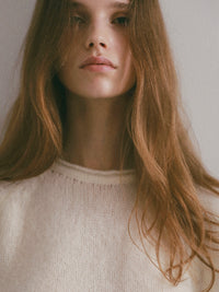 wool mohair short sleeve knit