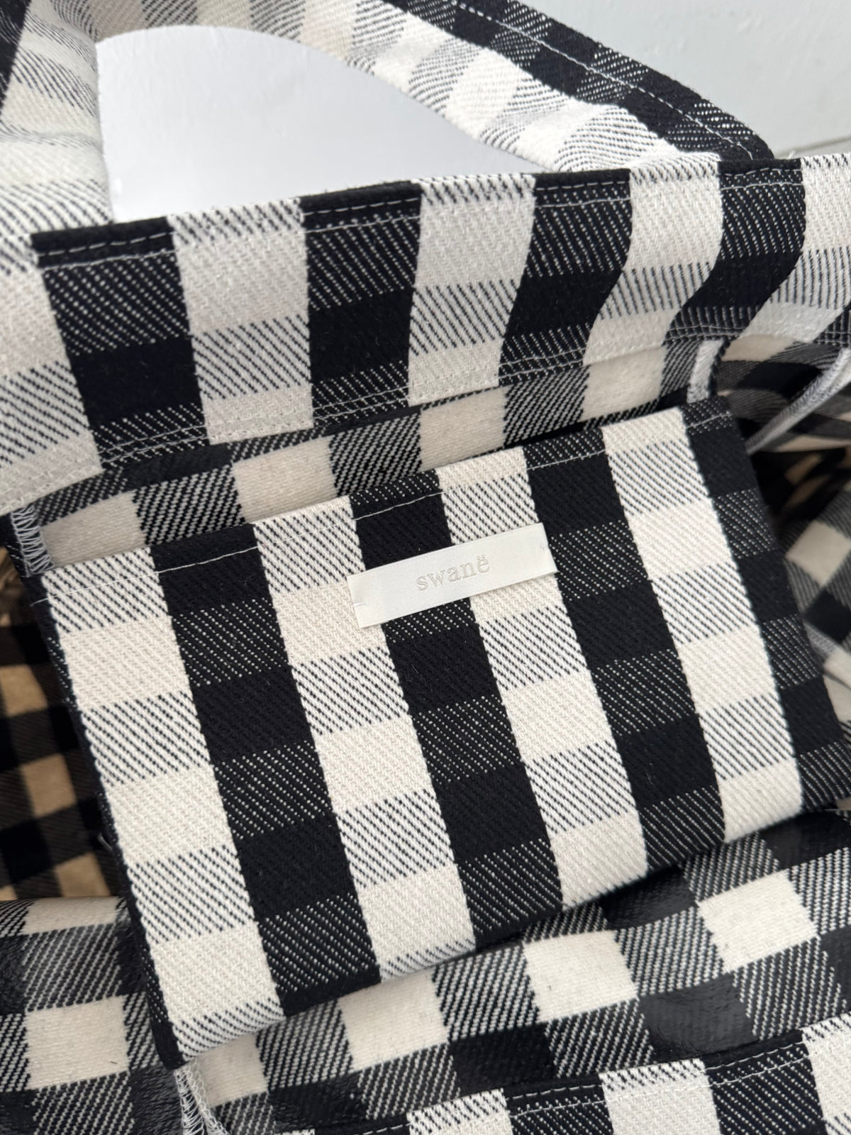 【SAMPLE SALE / swanë】gingham big tote bag