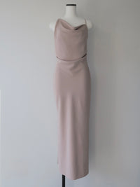 【célon】asymmetry drape cami dress