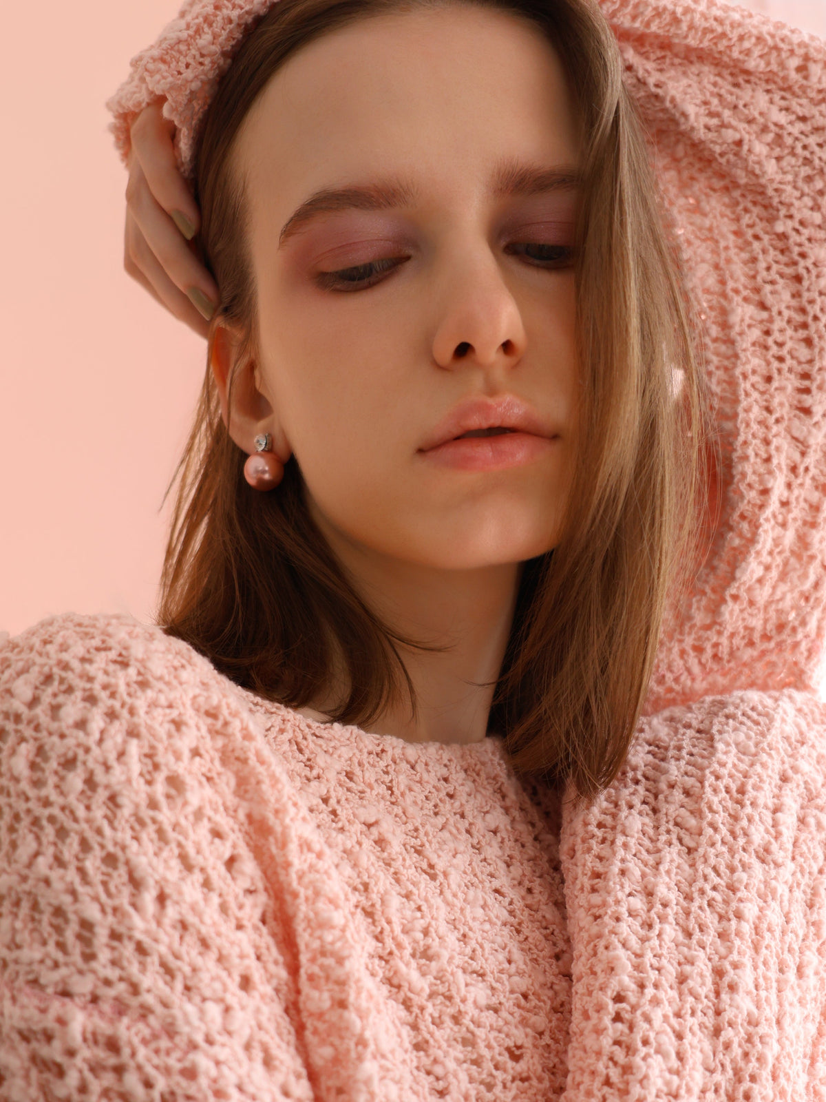 pink rib knit