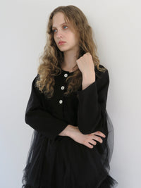 【SAMPLE SALE / swanë】tulle docking cardigan