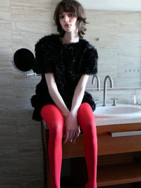 【AMOMMA】CANDY MINI FUR DRESS
