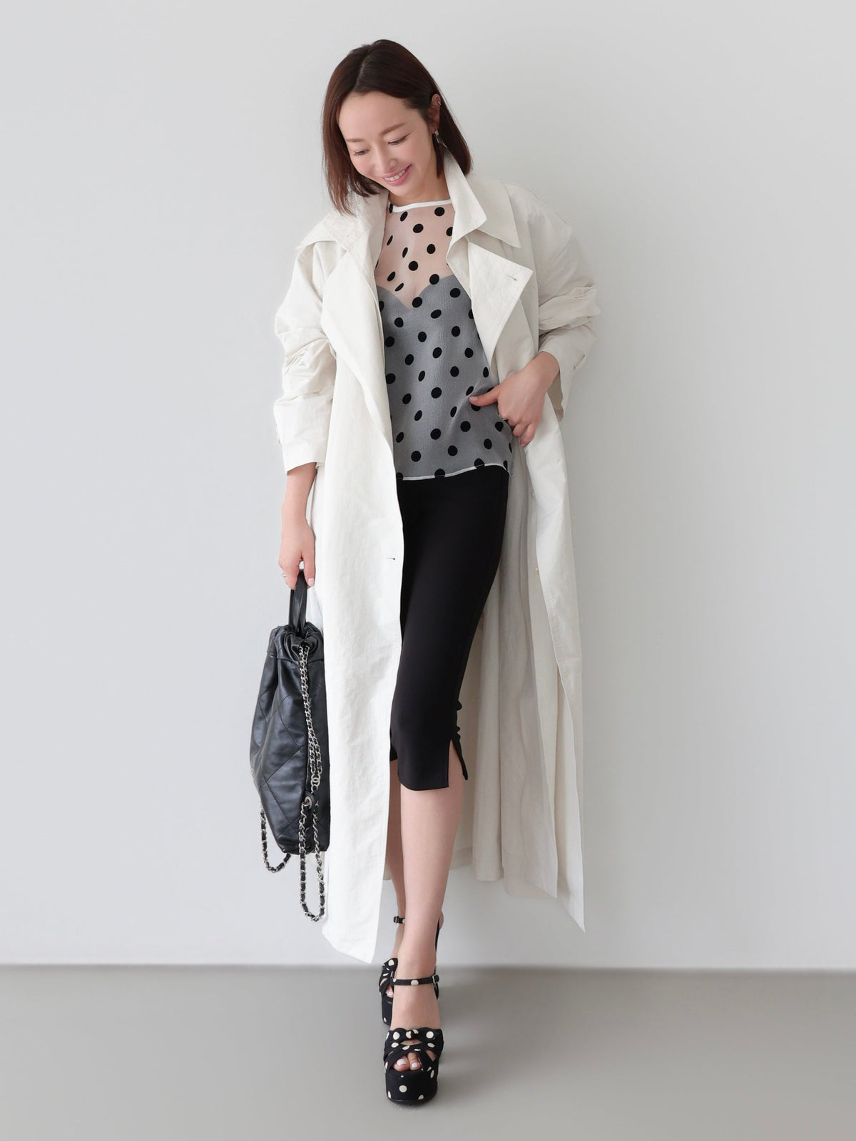 【AMOMMA】DOUBLE COLLAR TRENCH COAT