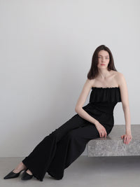 frill maxi jumpsuit