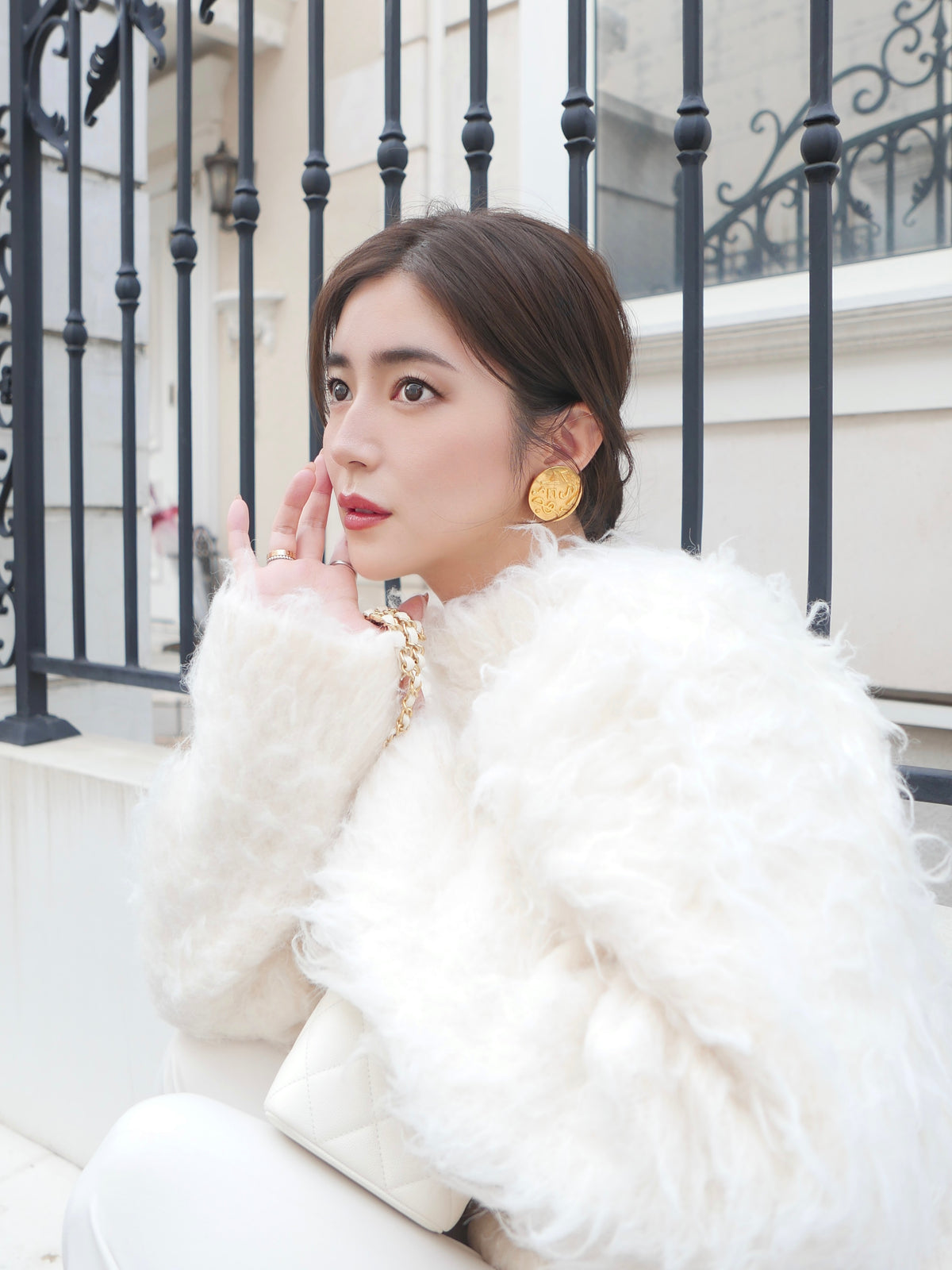 【célon】Poodle Shaggy Knit