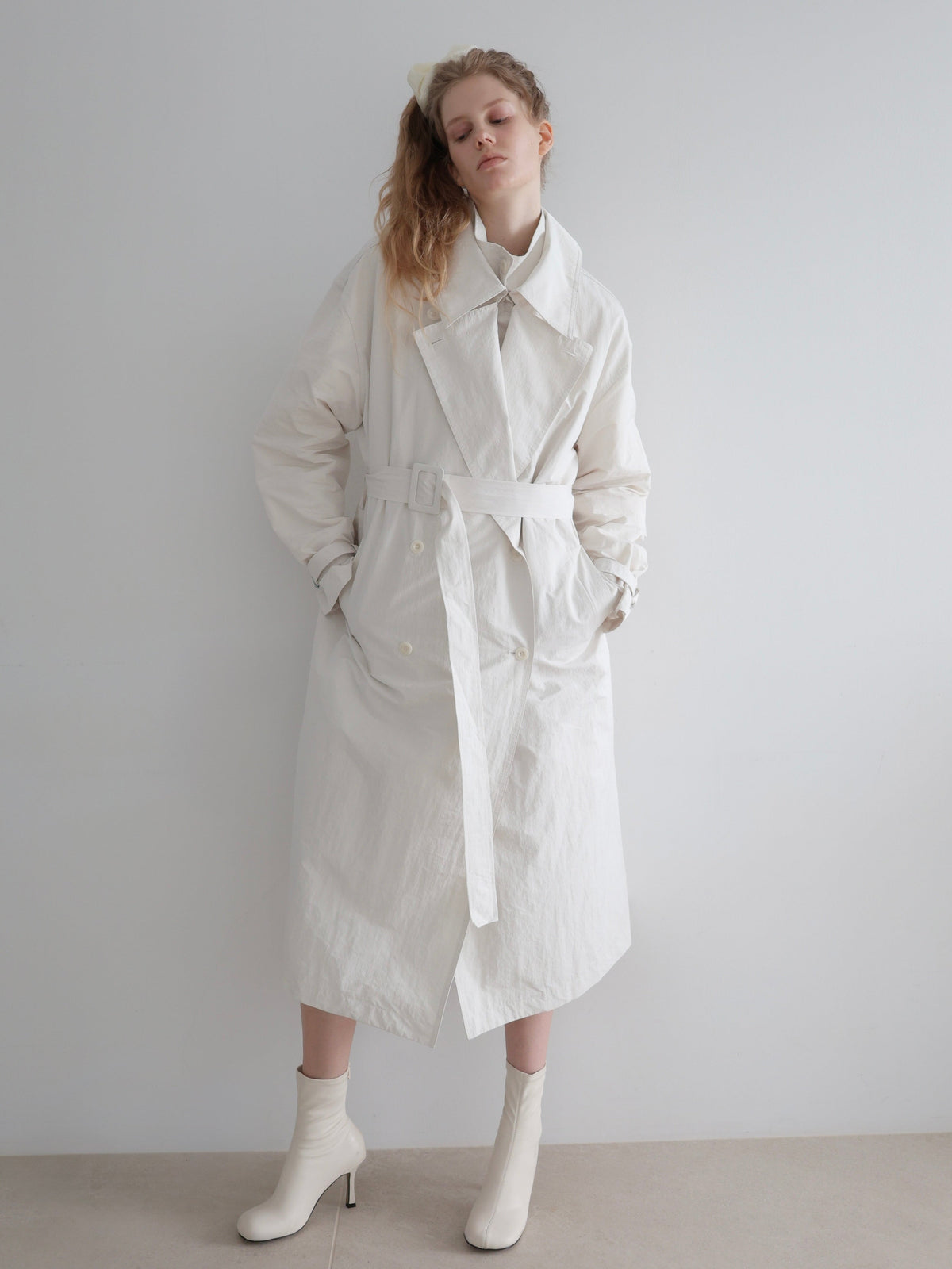 【AMOMMA】DOUBLE COLLAR TRENCH COAT