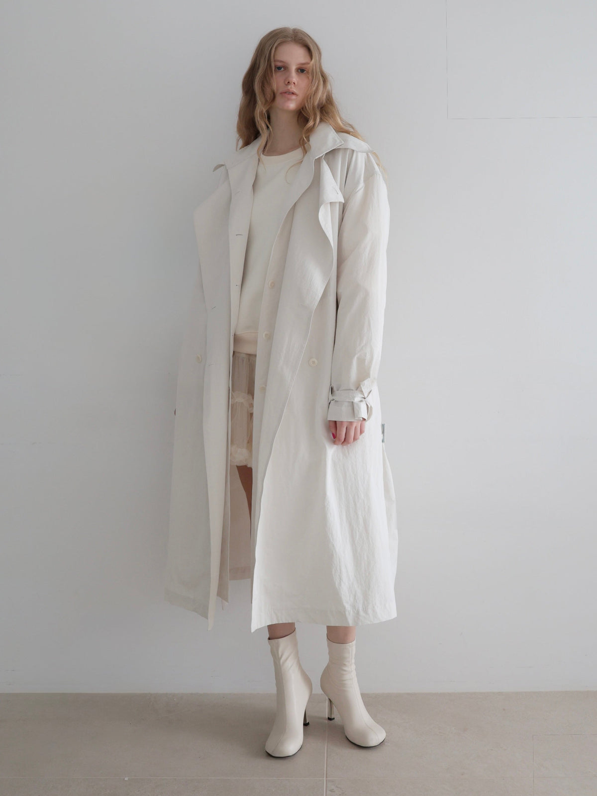 【AMOMMA】DOUBLE COLLAR TRENCH COAT