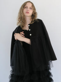 【SAMPLE SALE / swanë】tulle docking cardigan