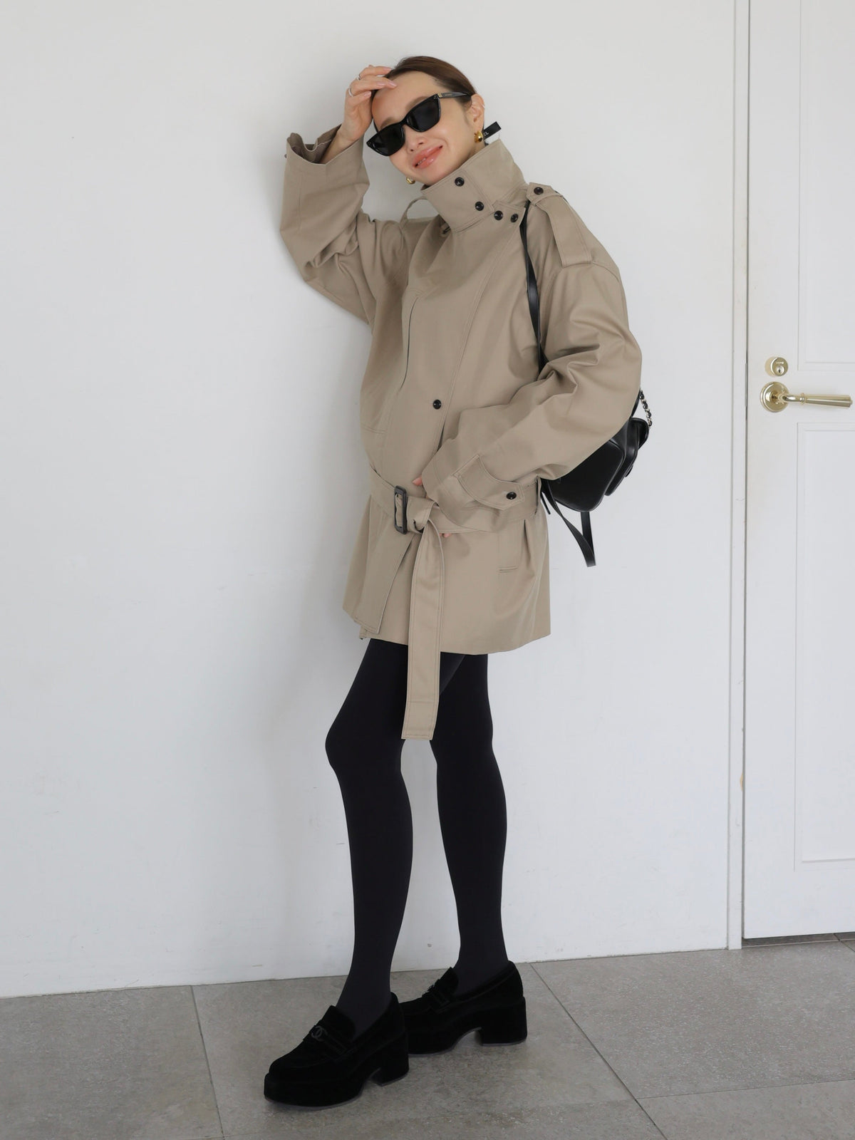 [AMOMMA] ISABELLA SHORT TRENCH COAT