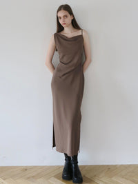 【célon】asymmetry drape cami dress