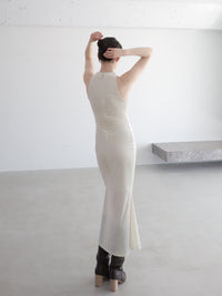 drape velour long dress