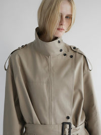 [AMOMMA] ISABELLA SHORT TRENCH COAT