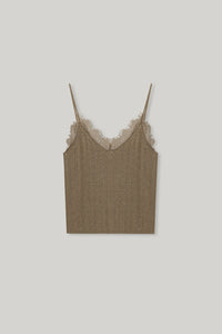 【ELBORN】Lace Wool Knit Cardigan Set-up