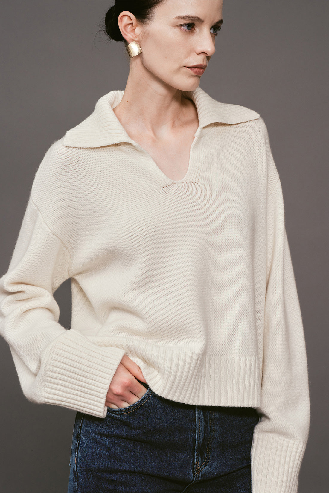 【ELBORN】Vaerin Wool Cashmere Collar Knit