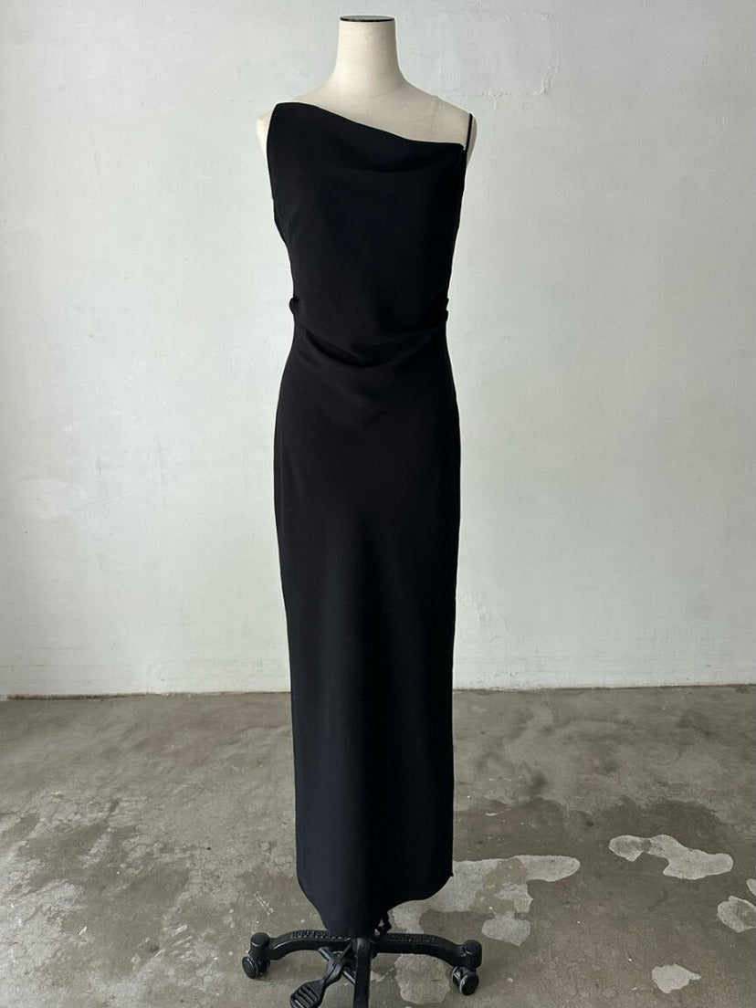 【célon】asymmetry drape cami dress