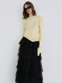 soft sheer long sleeve