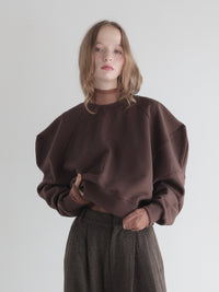 【SAMPLE SALE / AMOMMA】 LONG SLEEVE SHEER TOPS( BROWN )