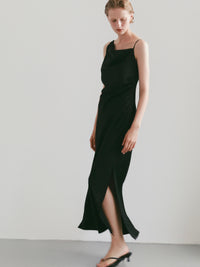【célon】asymmetry drape cami dress