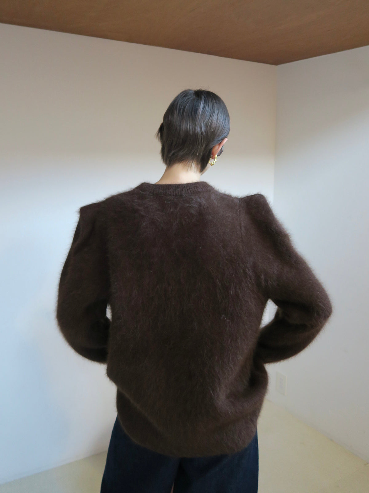 【AMOMMA】羊毛泡泡袖针织衫