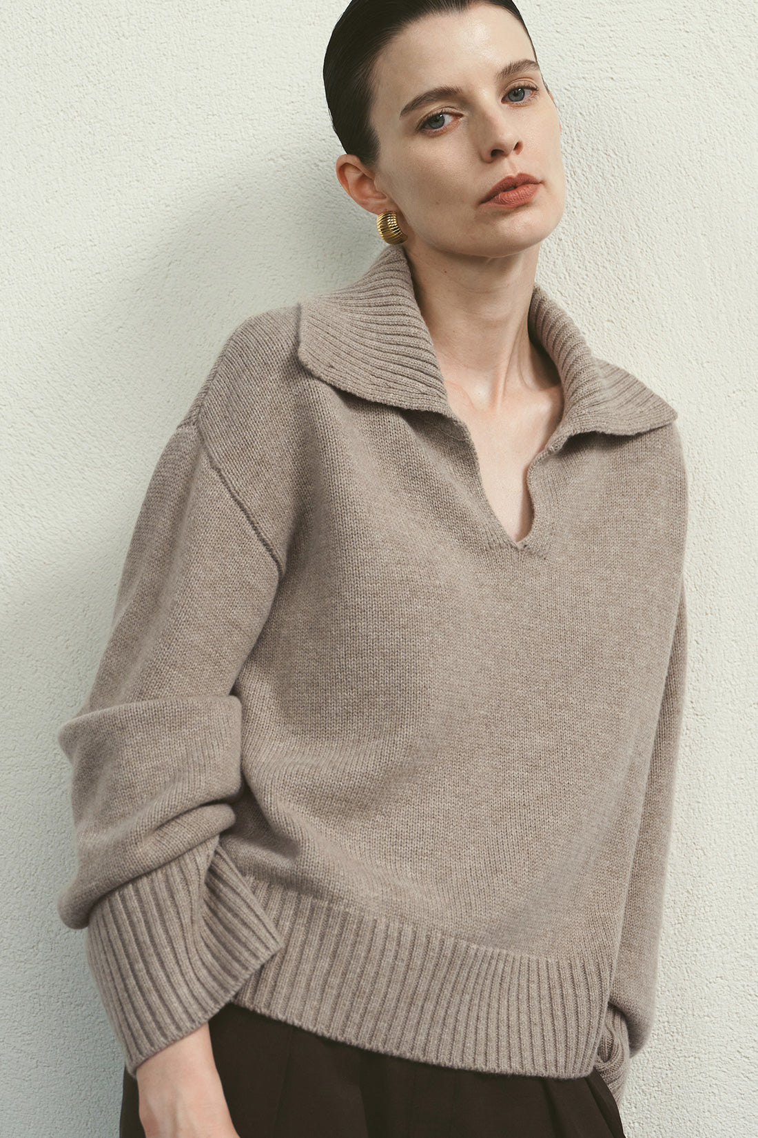 【ELBORN】Vaerin Wool Cashmere Collar Knit