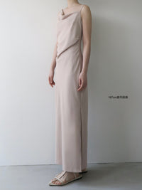 【célon】asymmetry drape cami dress