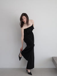 frill maxi jumpsuit
